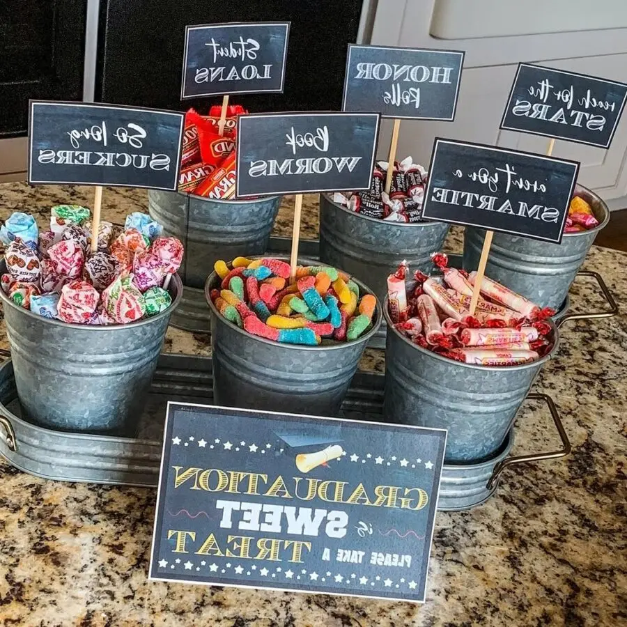 Charming Snack Table for Graduation Celebration