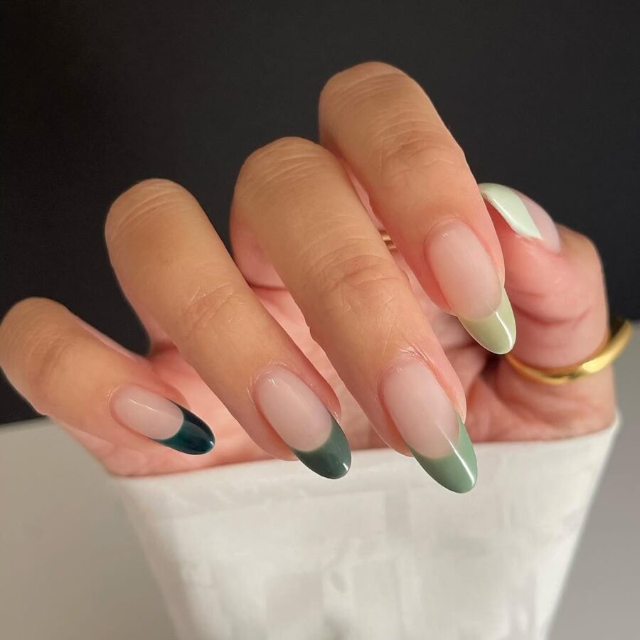 Stylish Green French Tip Nails for Any Occasion