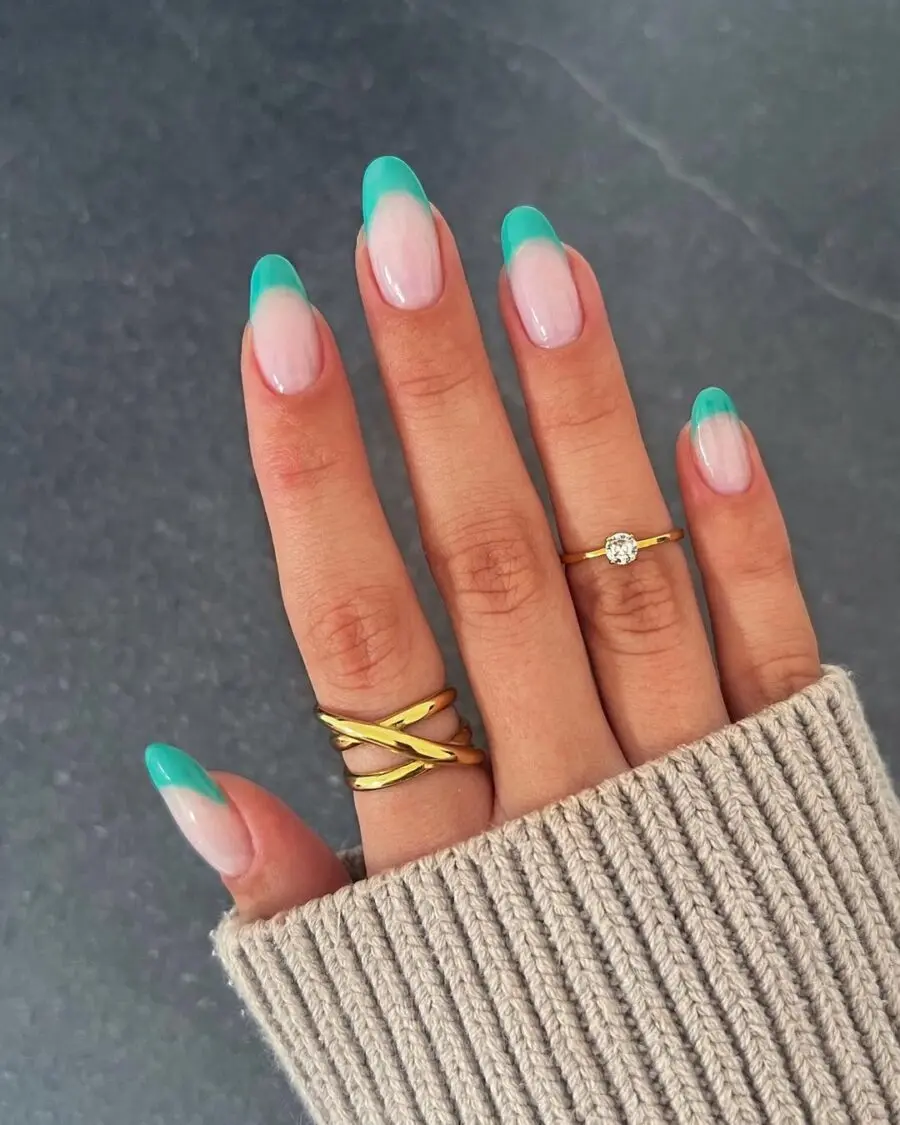 Chic Green French Tips for a Modern Look