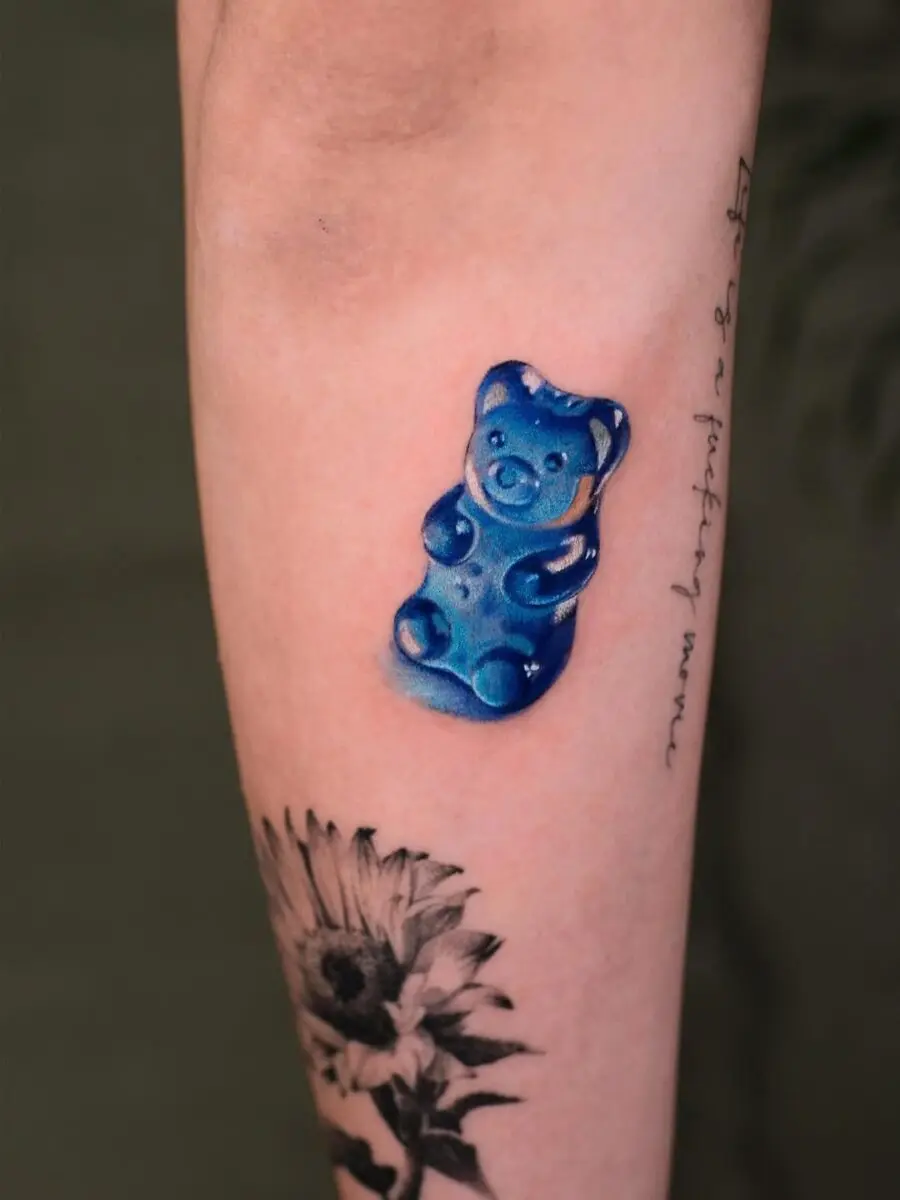 Vibrant Gummy Bear With Artistic Flair