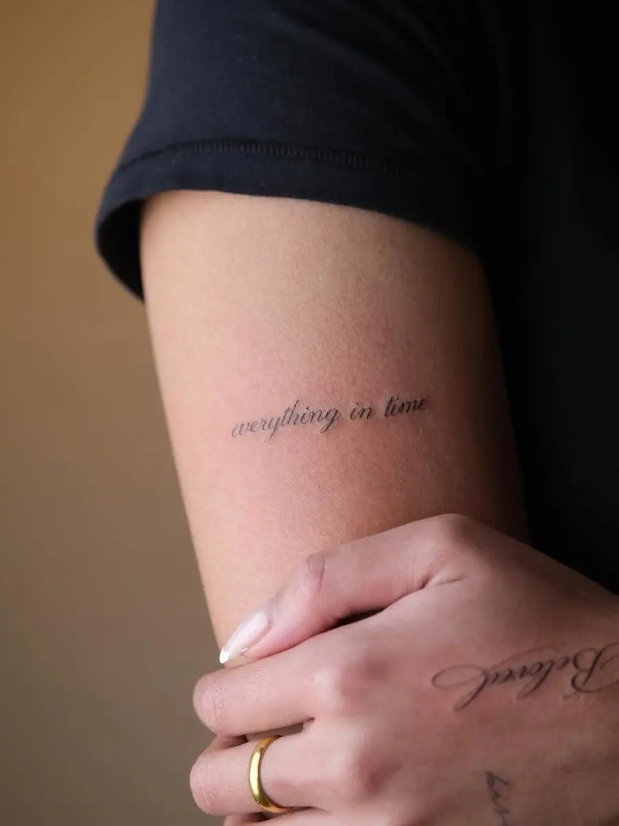 Elegant reminder inked on the skin