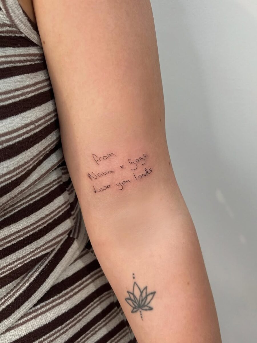 Personalized Handwriting Tattoo for Affectionate Reminders