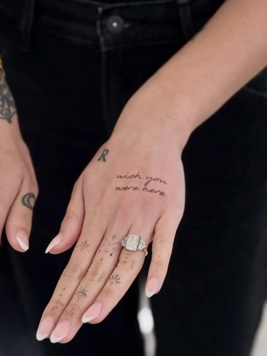Expressive tattoo capturing a heartfelt sentiment