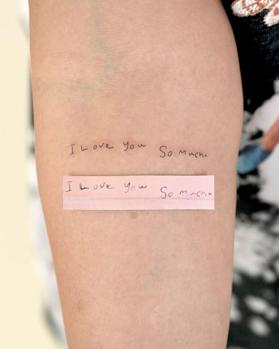 Unique Handwritten Love Tattoo Expressions