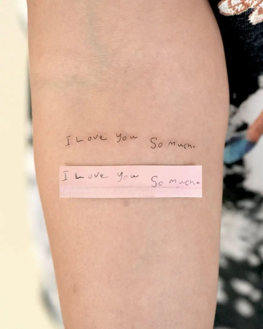 Unique Handwritten Love Tattoo Expressions