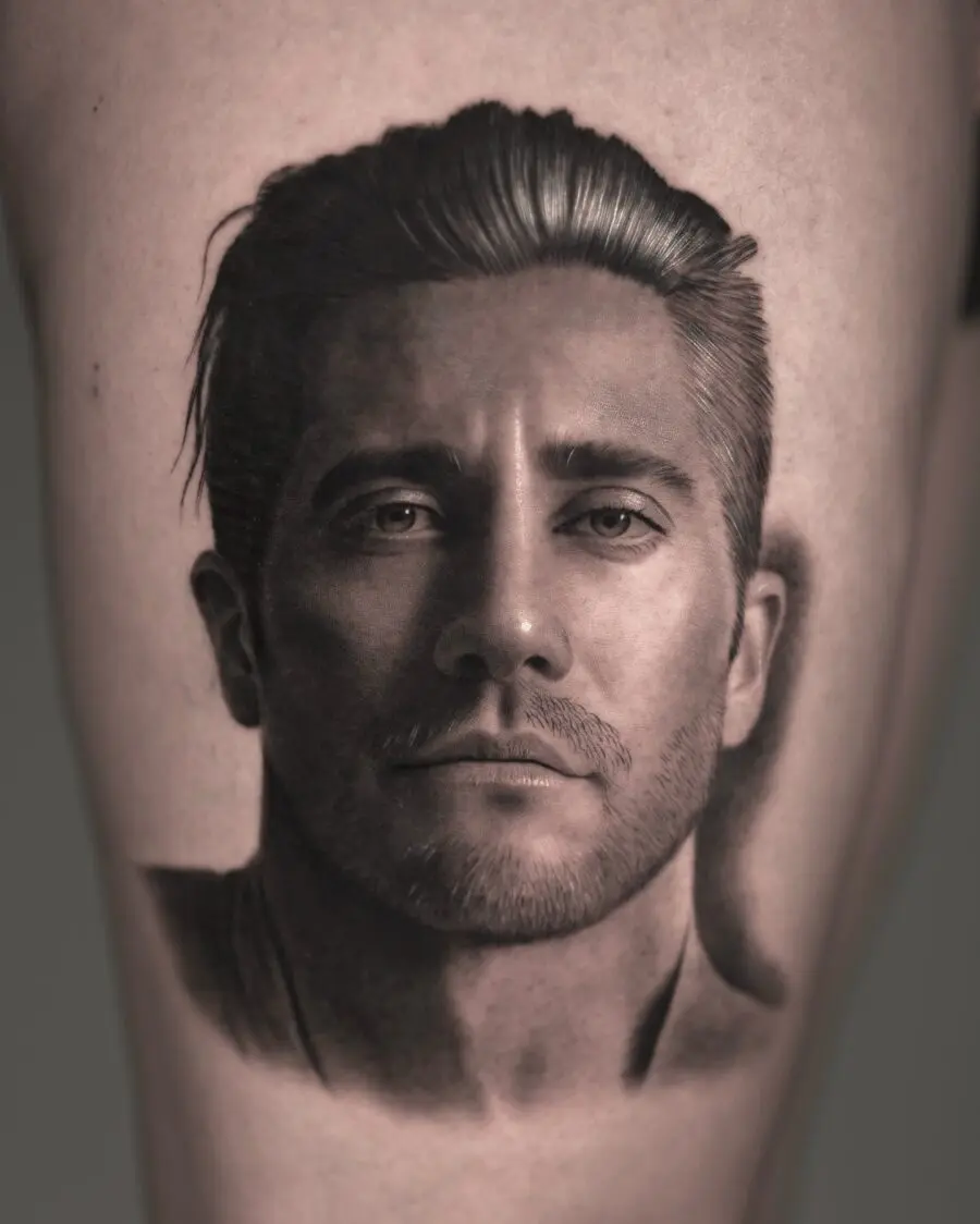Remarkable hyper-realistic portrait tattoo