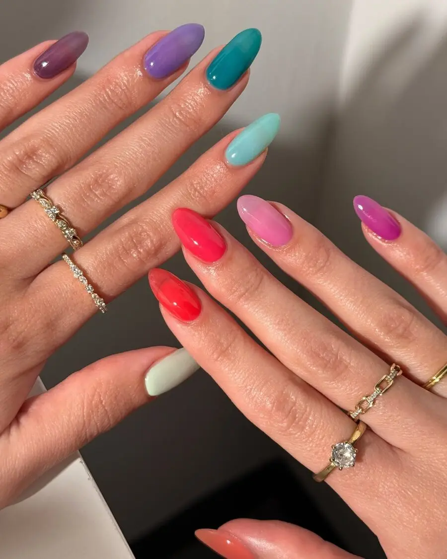 Vibrant Jelly Nails for a Playful Look