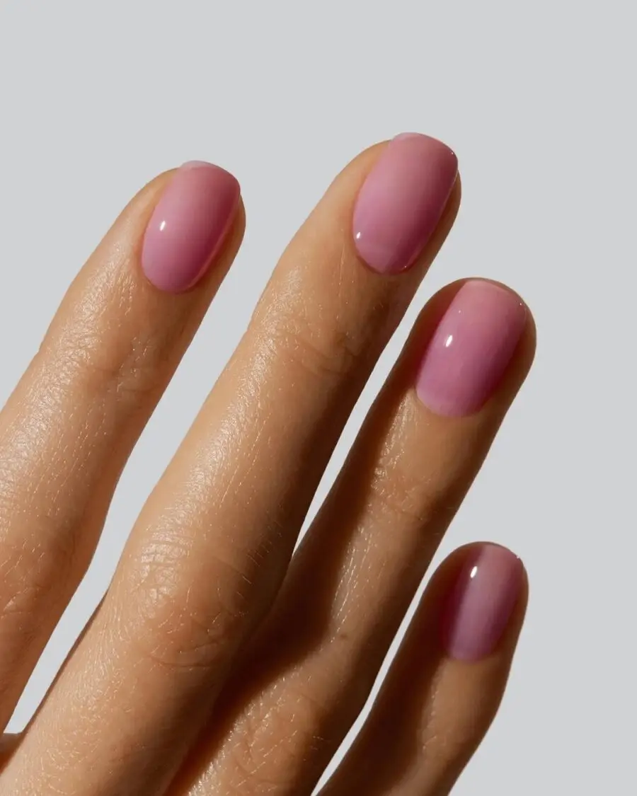 Chic Pink Ombre Jelly Nails in Various Shapes