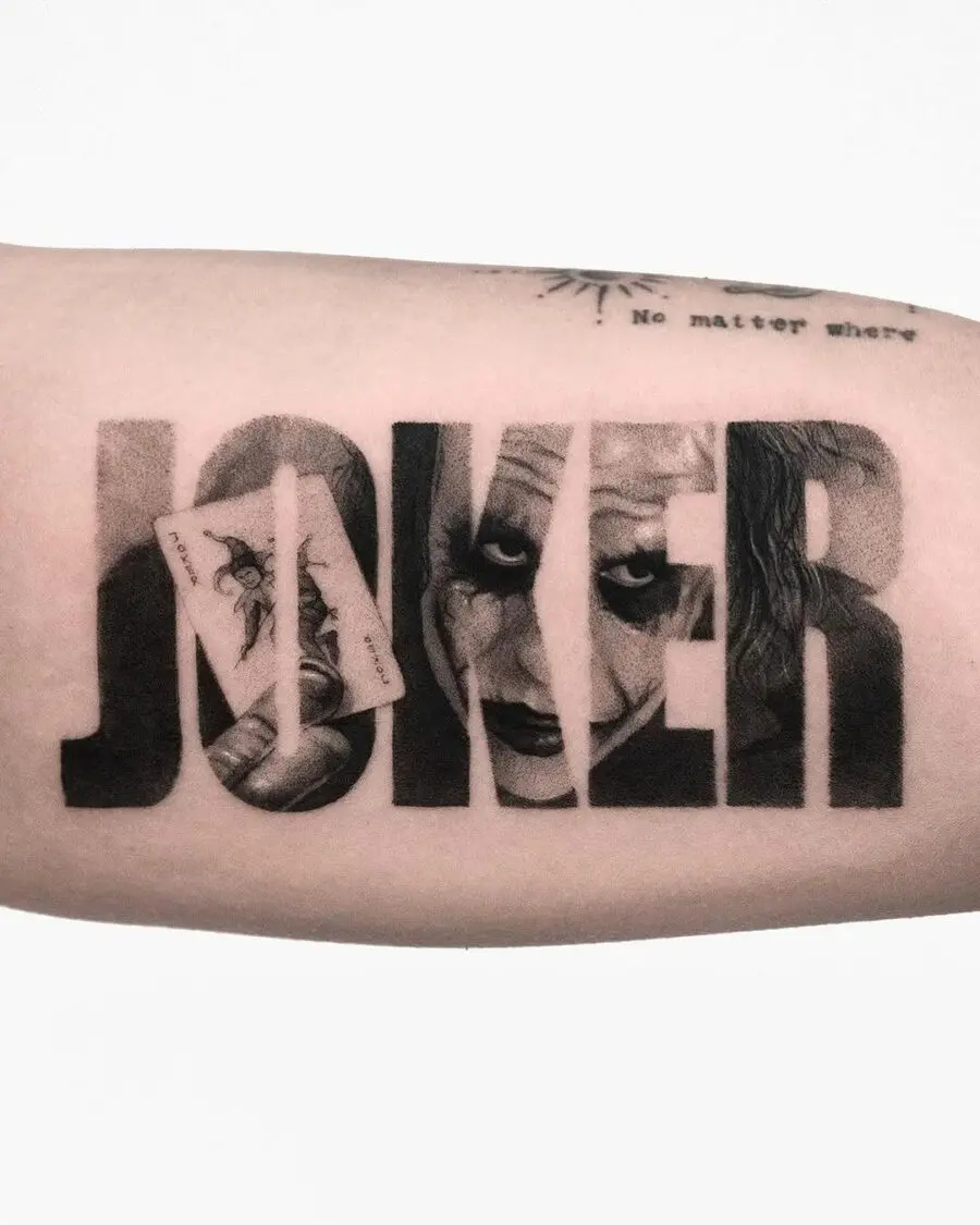 Stunning Joker Tattoo with Realistic Design