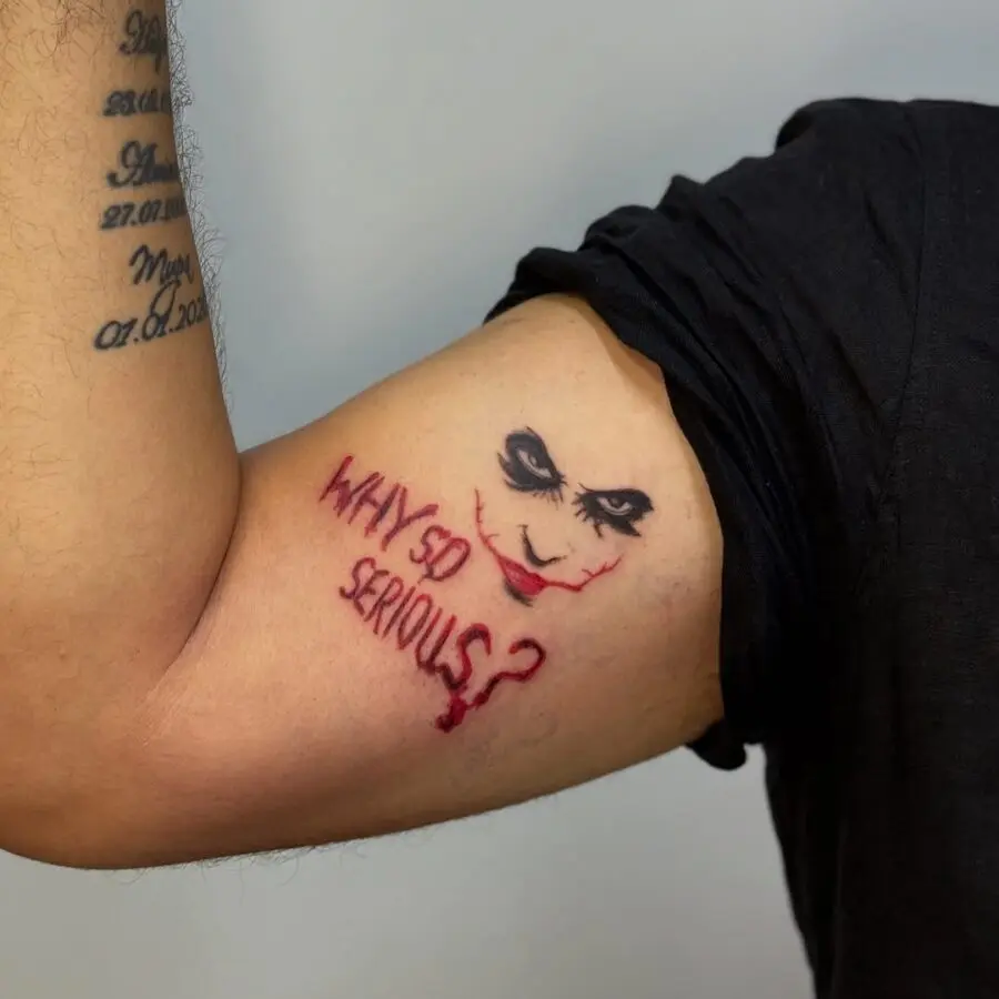 Captivating Joker Tattoo with a Dark Vibe