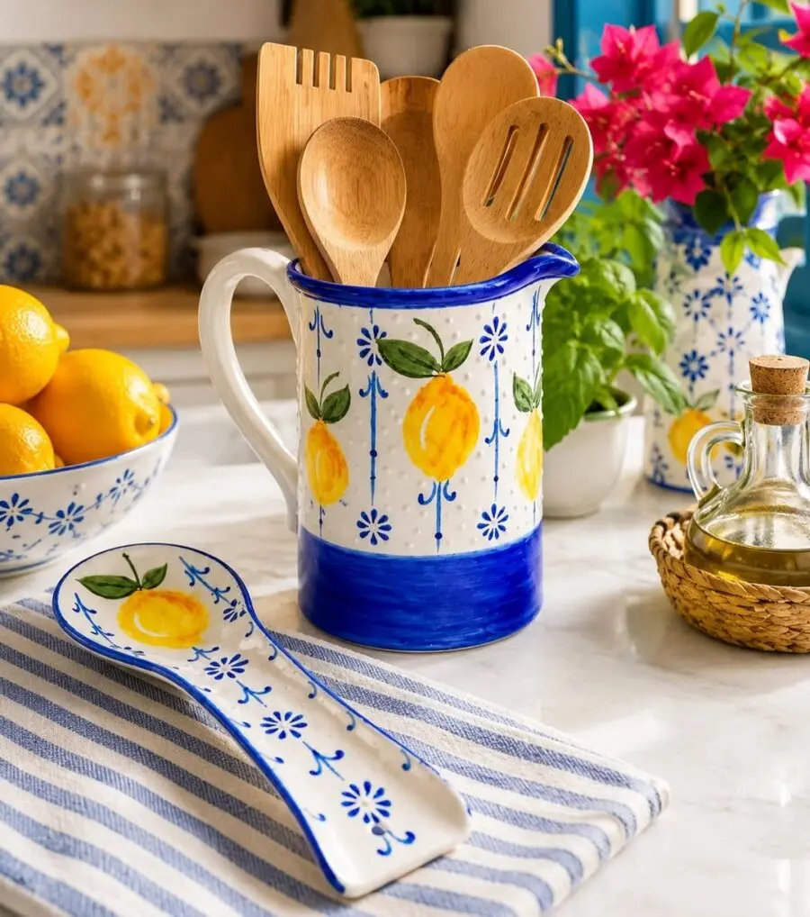 Cheerful lemon ceramic decor for your kitchen