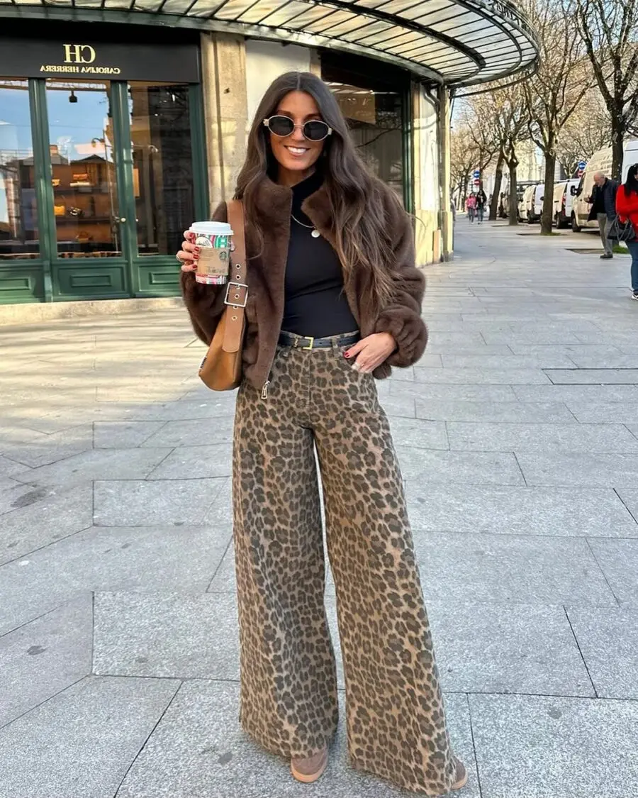 Chic and Cozy Animal Print Ensemble