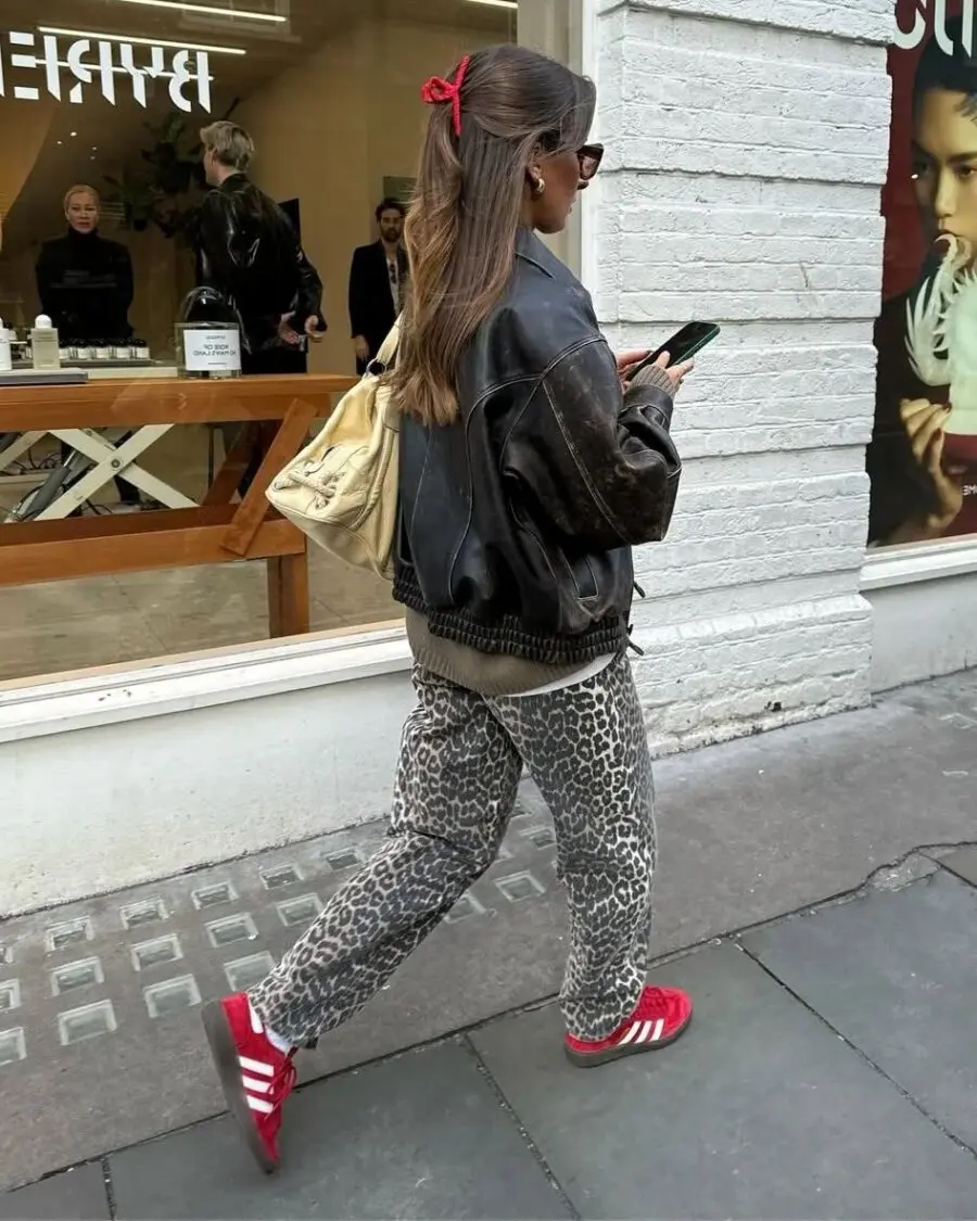Chic casual vibes in animal print ensemble