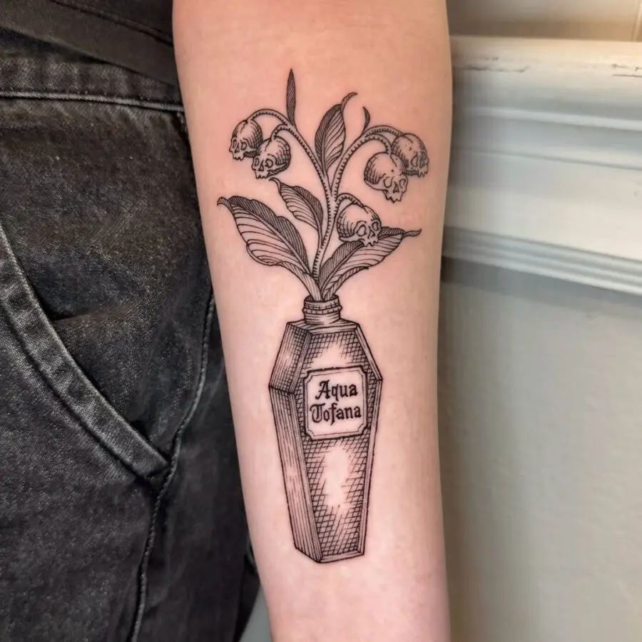 Unique tattoo blending beauty and symbolism