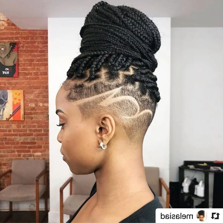 Stylish locs with an undercut design