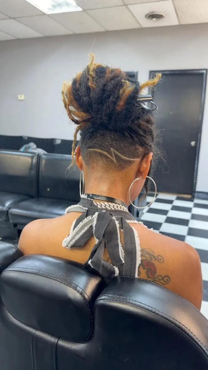 Chic locs with trendy undercut design