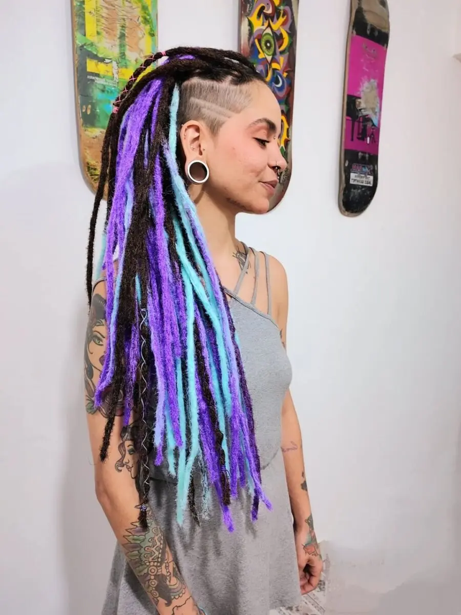 Stylish locs accentuated by edgy undercut