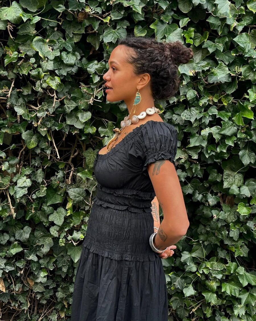 Chic Black Shirred Long Dress Outfit Inspiration