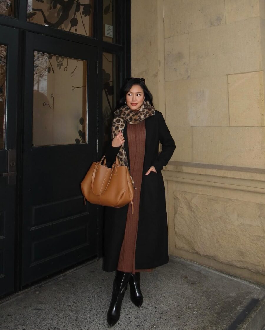 Chic Winter Long Dress Outfit Inspiration
