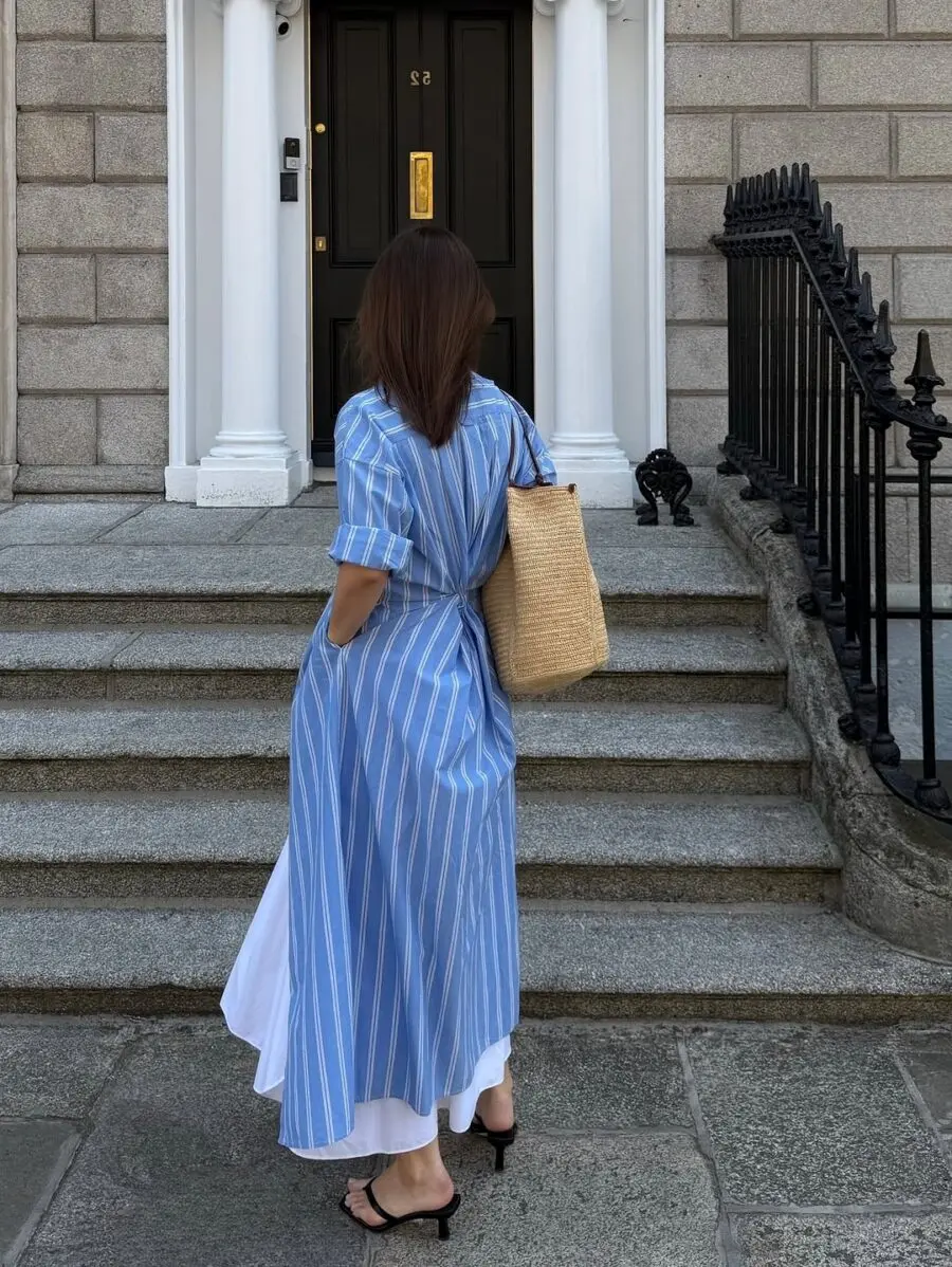 Effortless summer style in a long dress