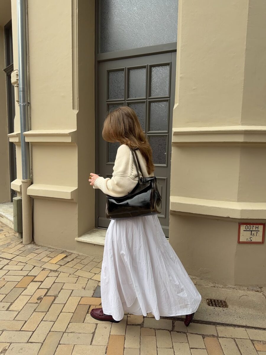 Chic Long Skirt with Cozy Sweater