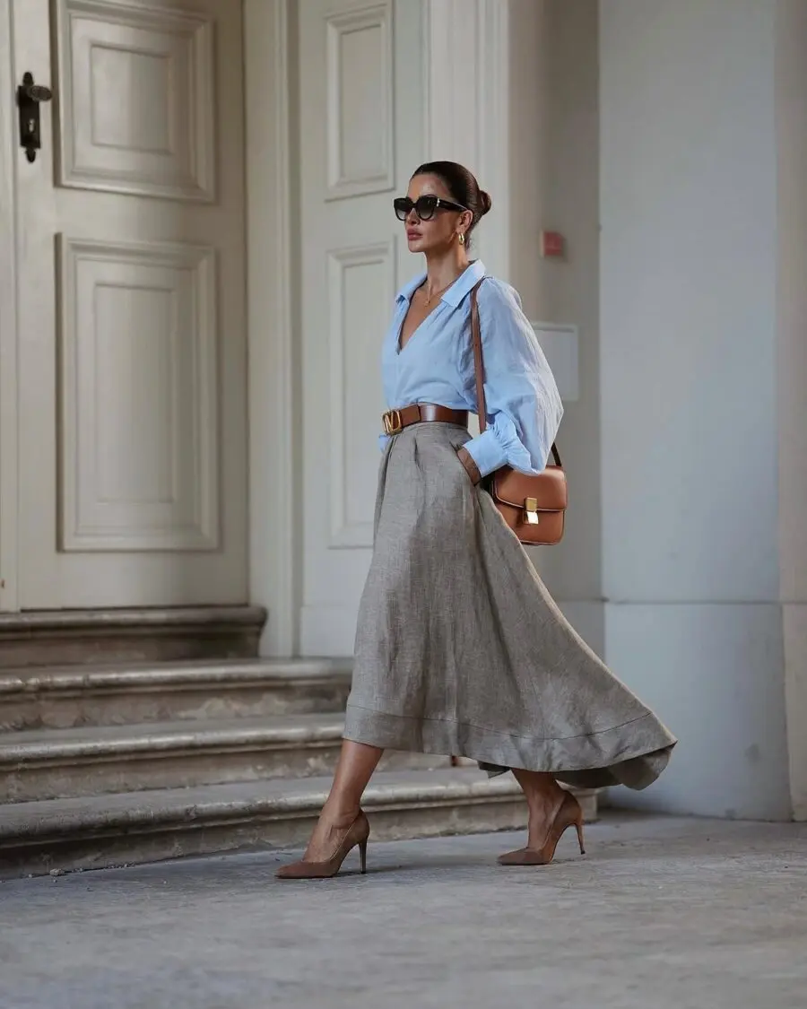 Chic Long Skirt Ensemble for Effortless Style