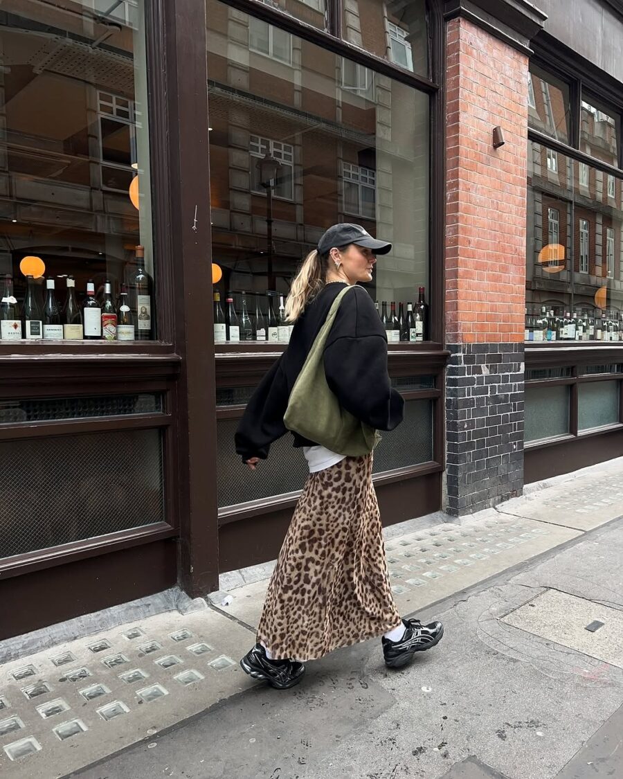 Chic Long Skirt with Casual Streetwear Vibes