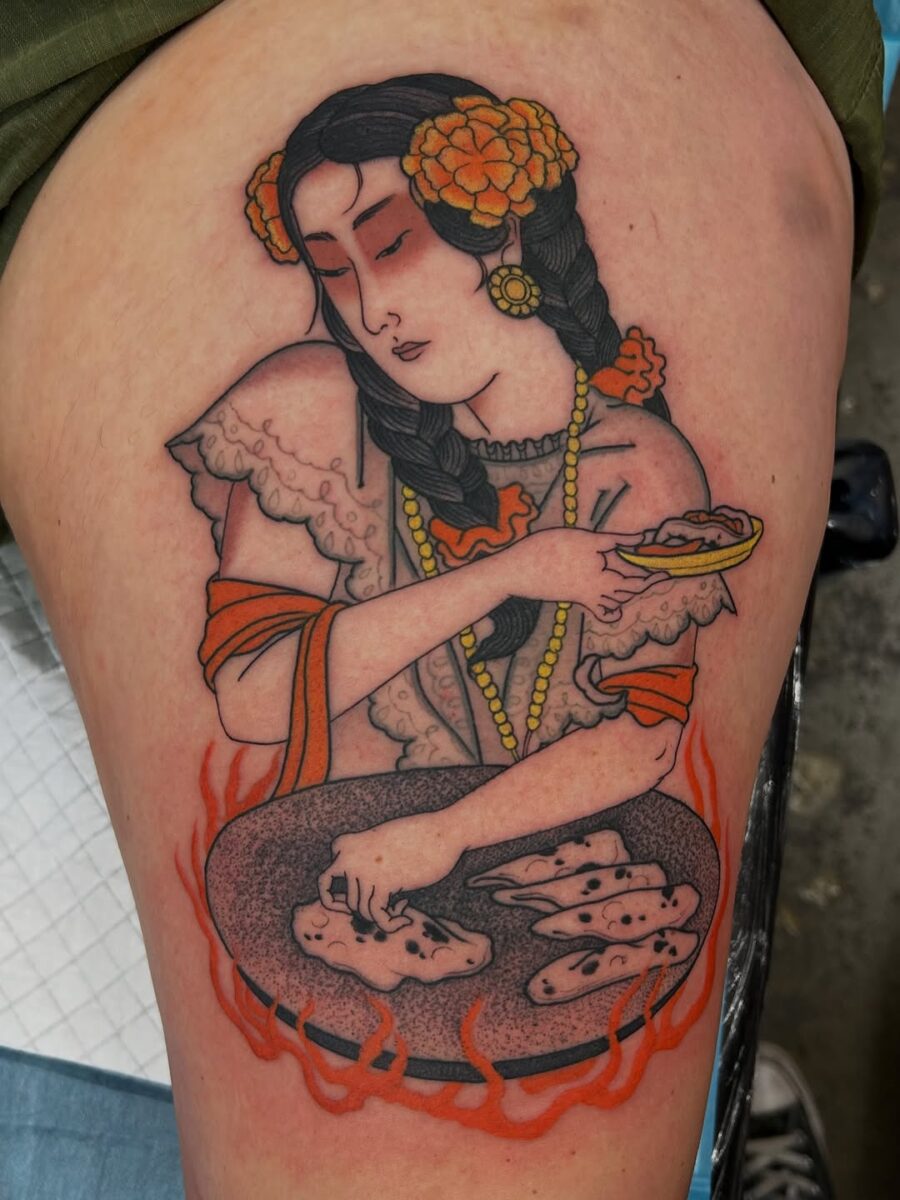 Cultural homage through vibrant tattoo art