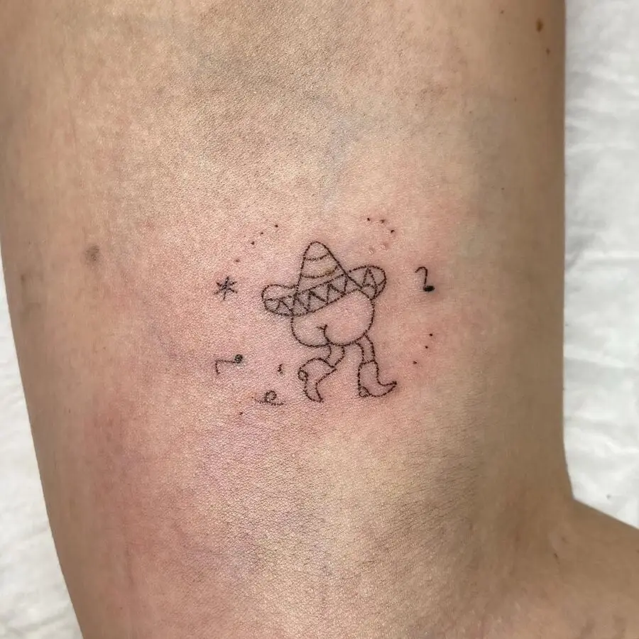 Playful Mexican-inspired tattoo with unique flair