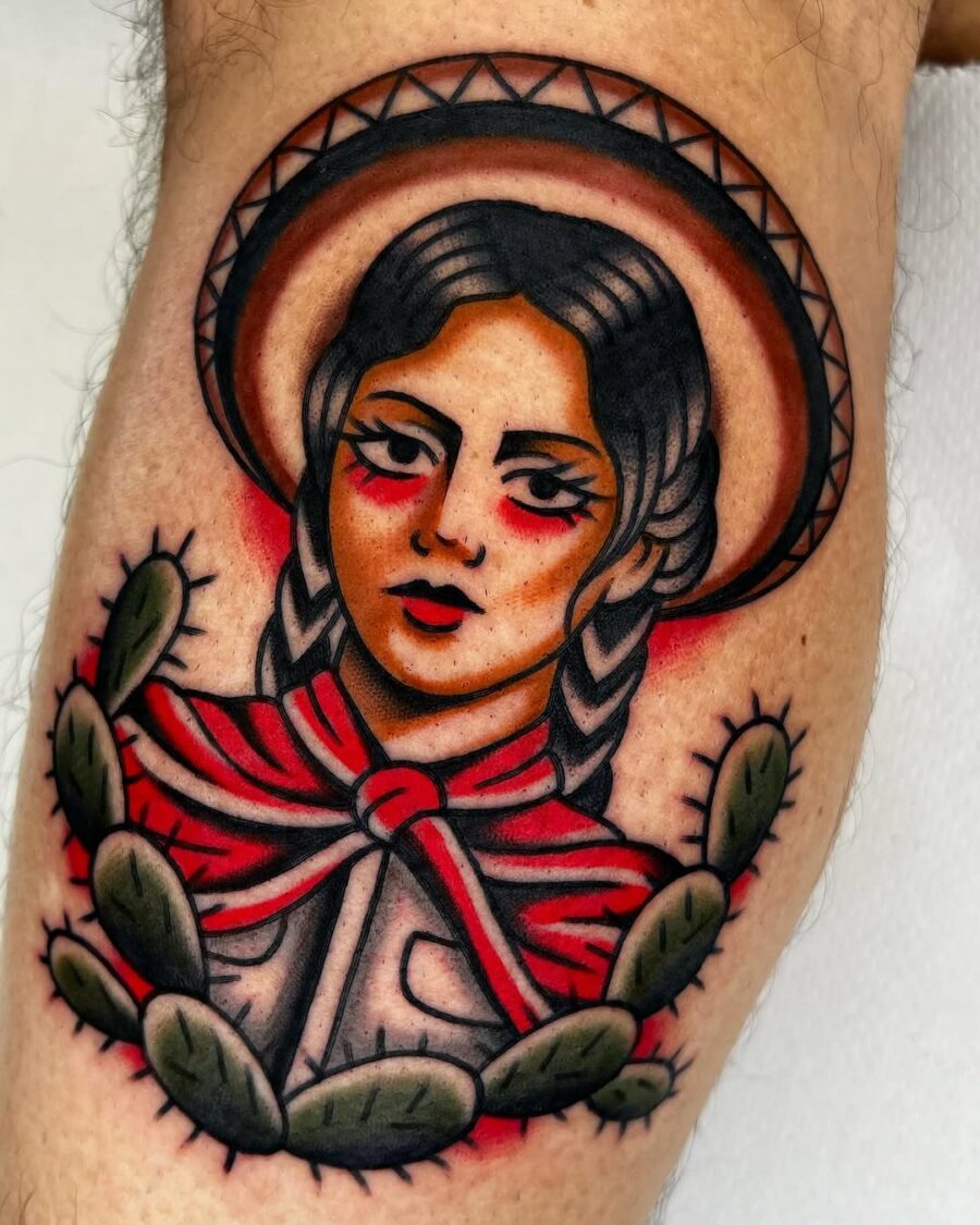 Vibrant depiction of cultural symbolism in tattoos
