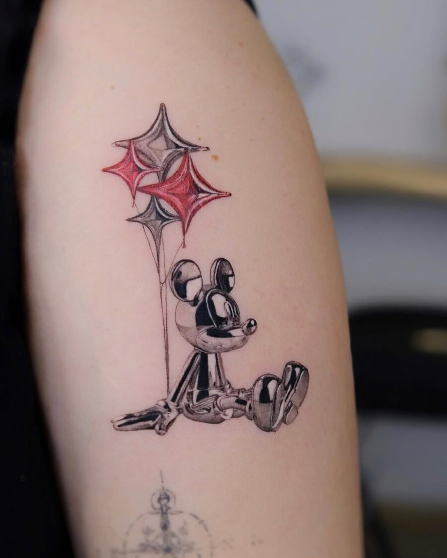 Charming Mickey Mouse with Colorful Balloons