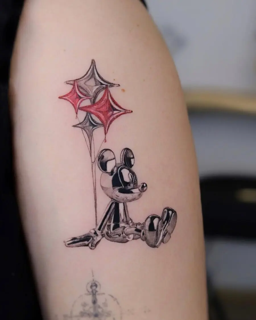 Charming Mickey Mouse with Colorful Balloons
