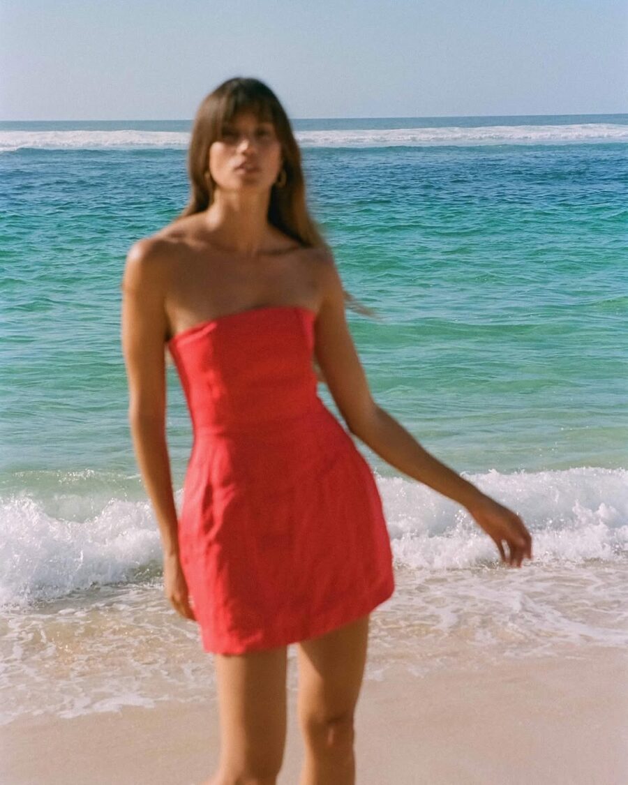 Effortless beach vibes with a mini dress