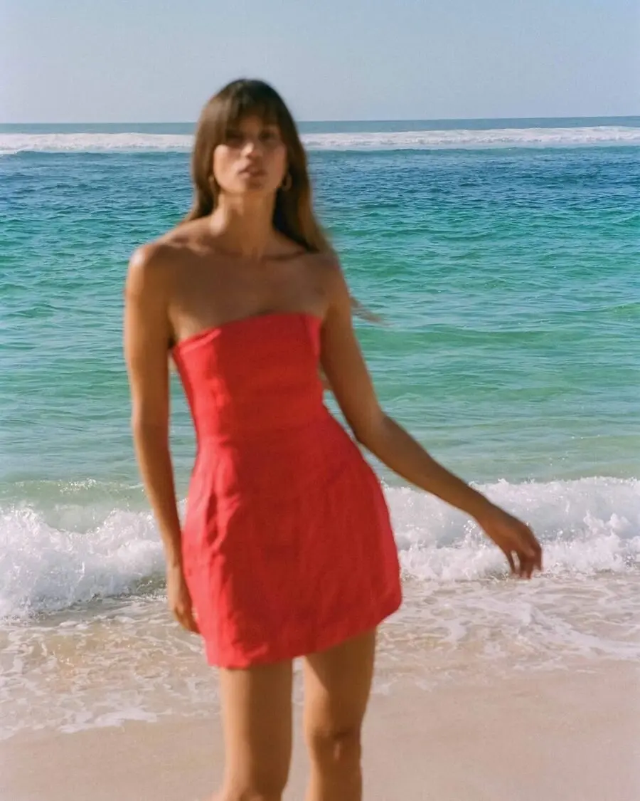 Effortless beach vibes with a mini dress