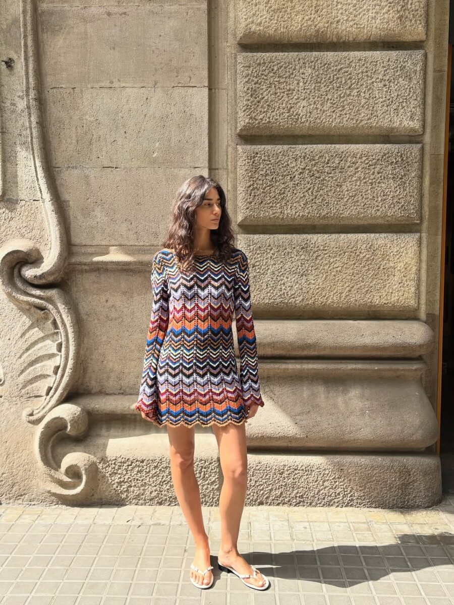 Chic Colorful Mini Dress for Casual Days