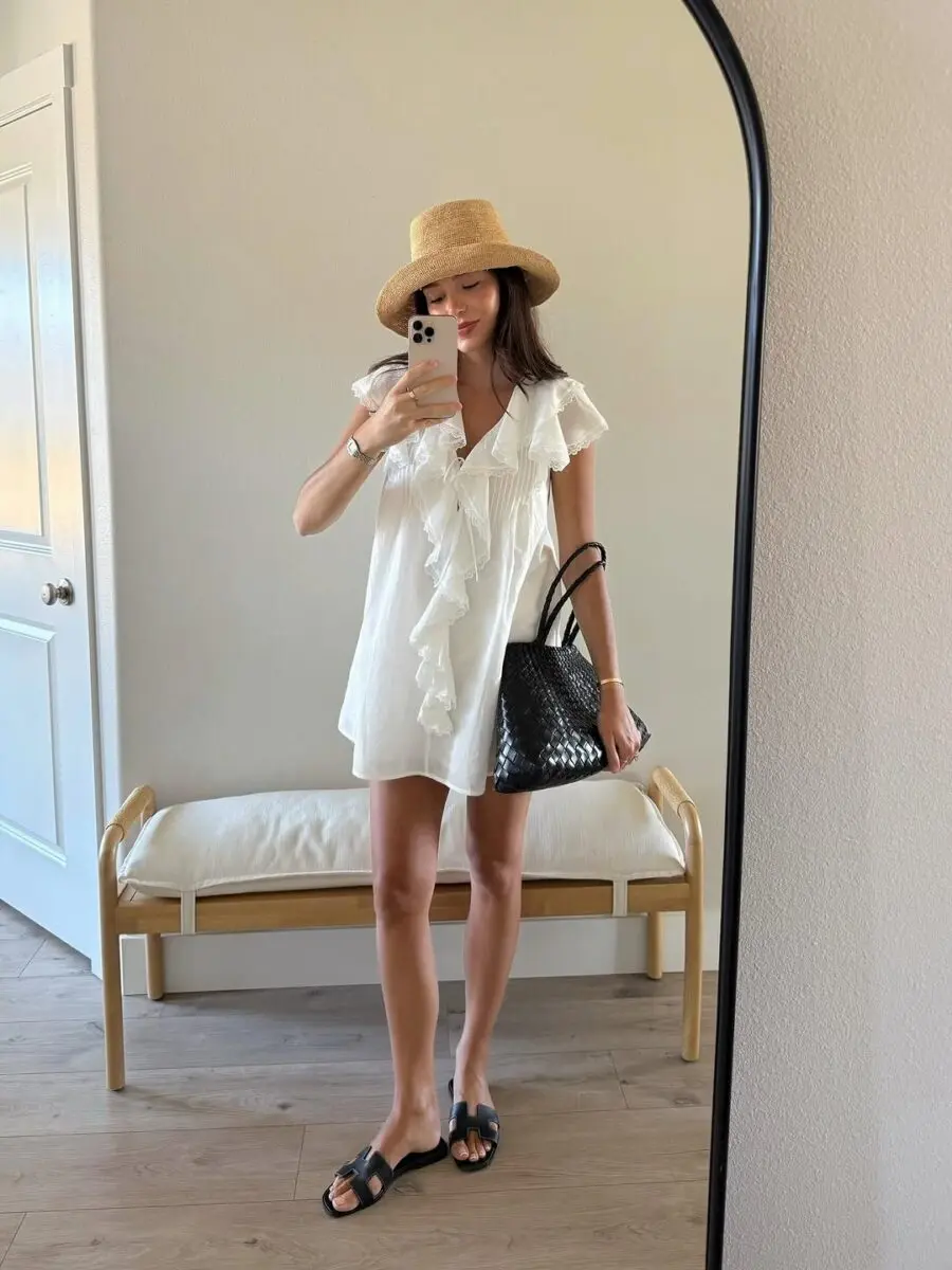 Chic White Mini Dress for Effortless Summer Style