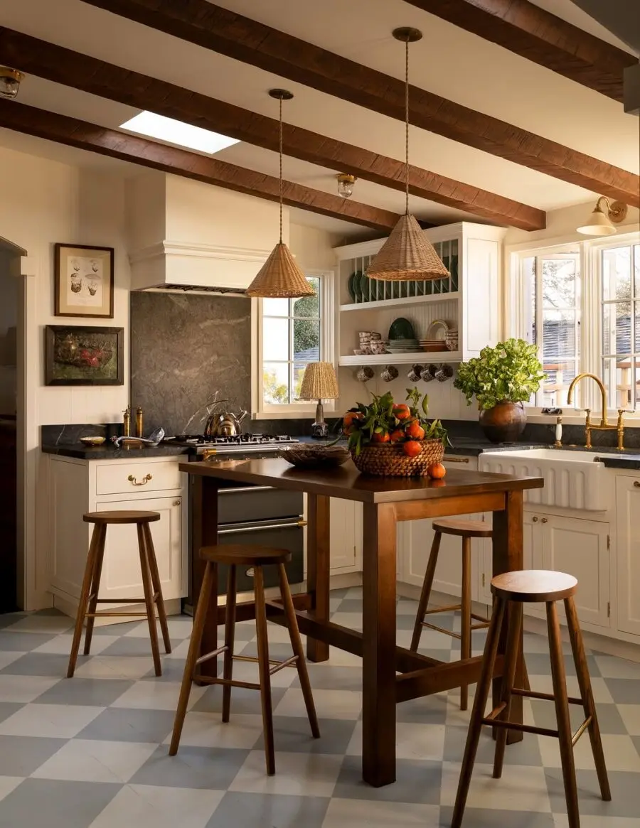Charming modern kitchen with cozy vibes