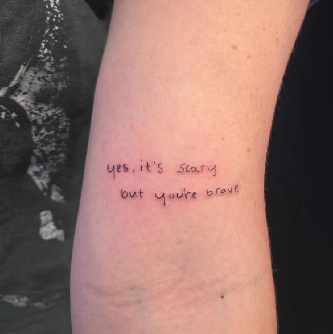 Inspirational Tattoo with a Bold Statement