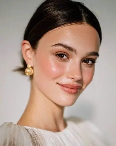 Fresh and radiant natural makeup look