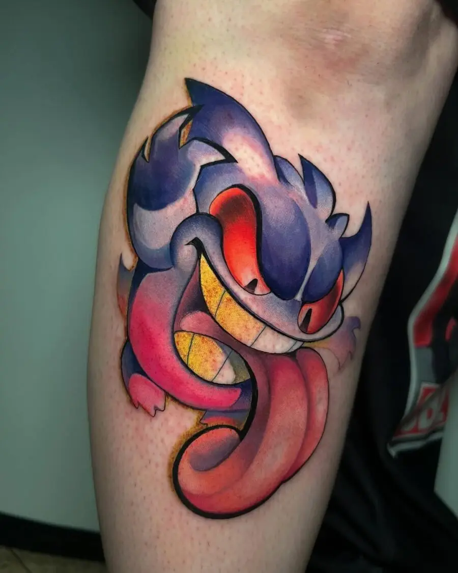 Vibrant new school monster tattoo design