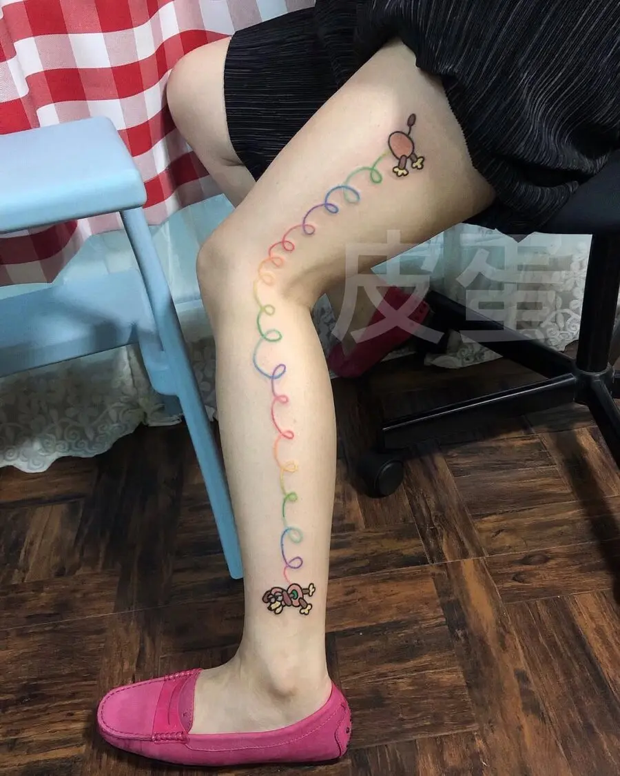 Playful balloon tattoos bring joy and whimsy