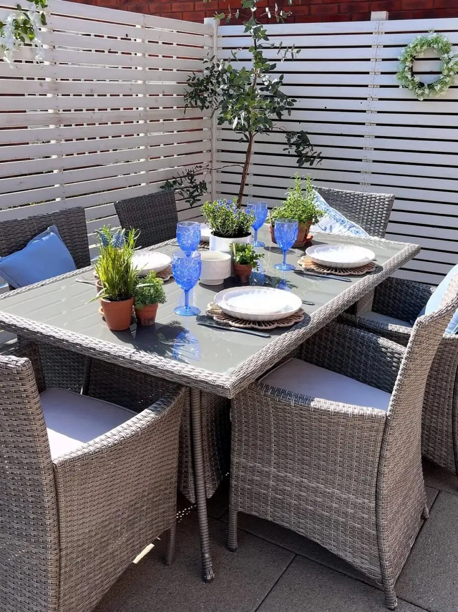 Charming outdoor table setup for gatherings