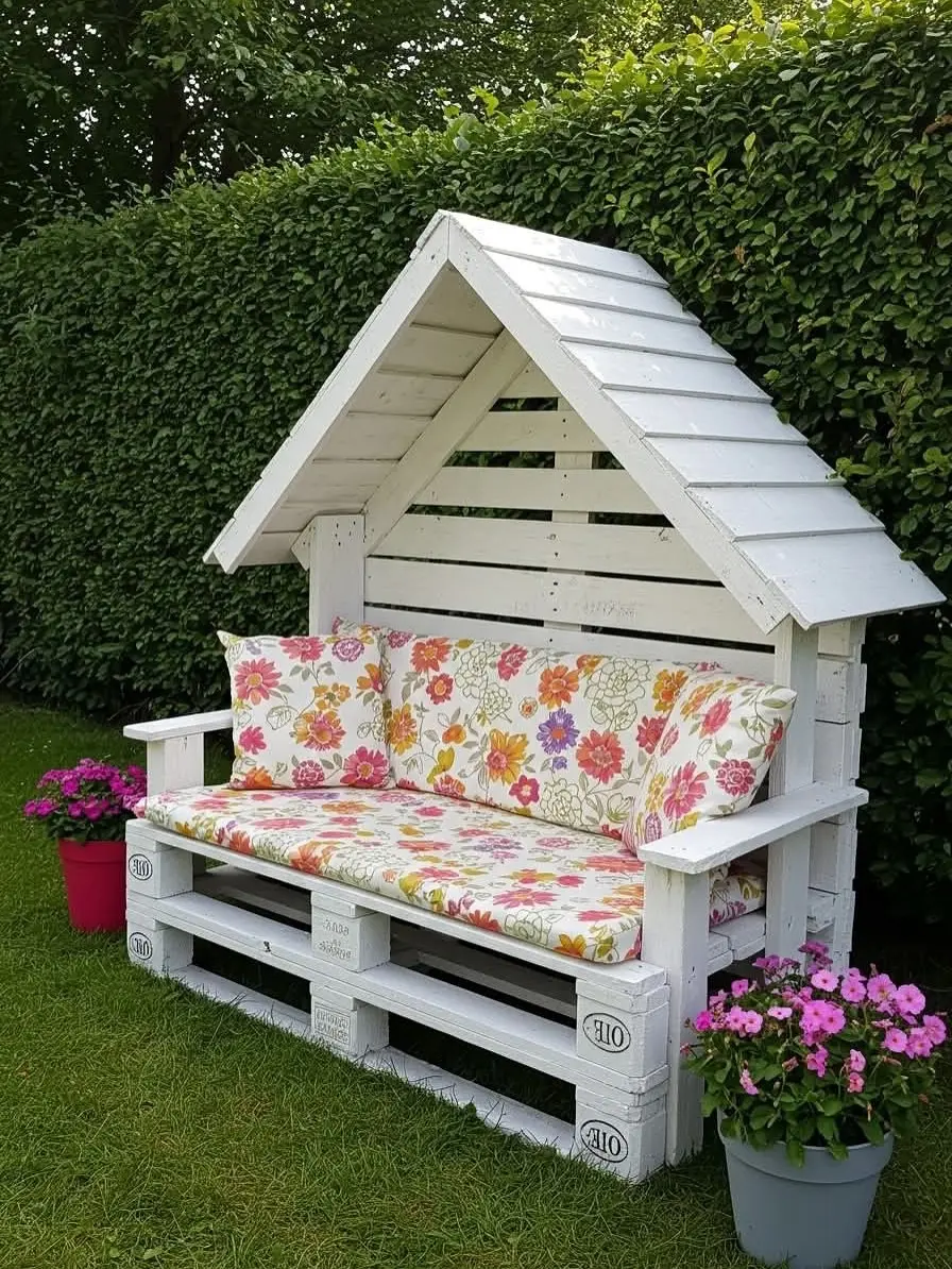 Charming Pallet Bench for Outdoor Relaxation
