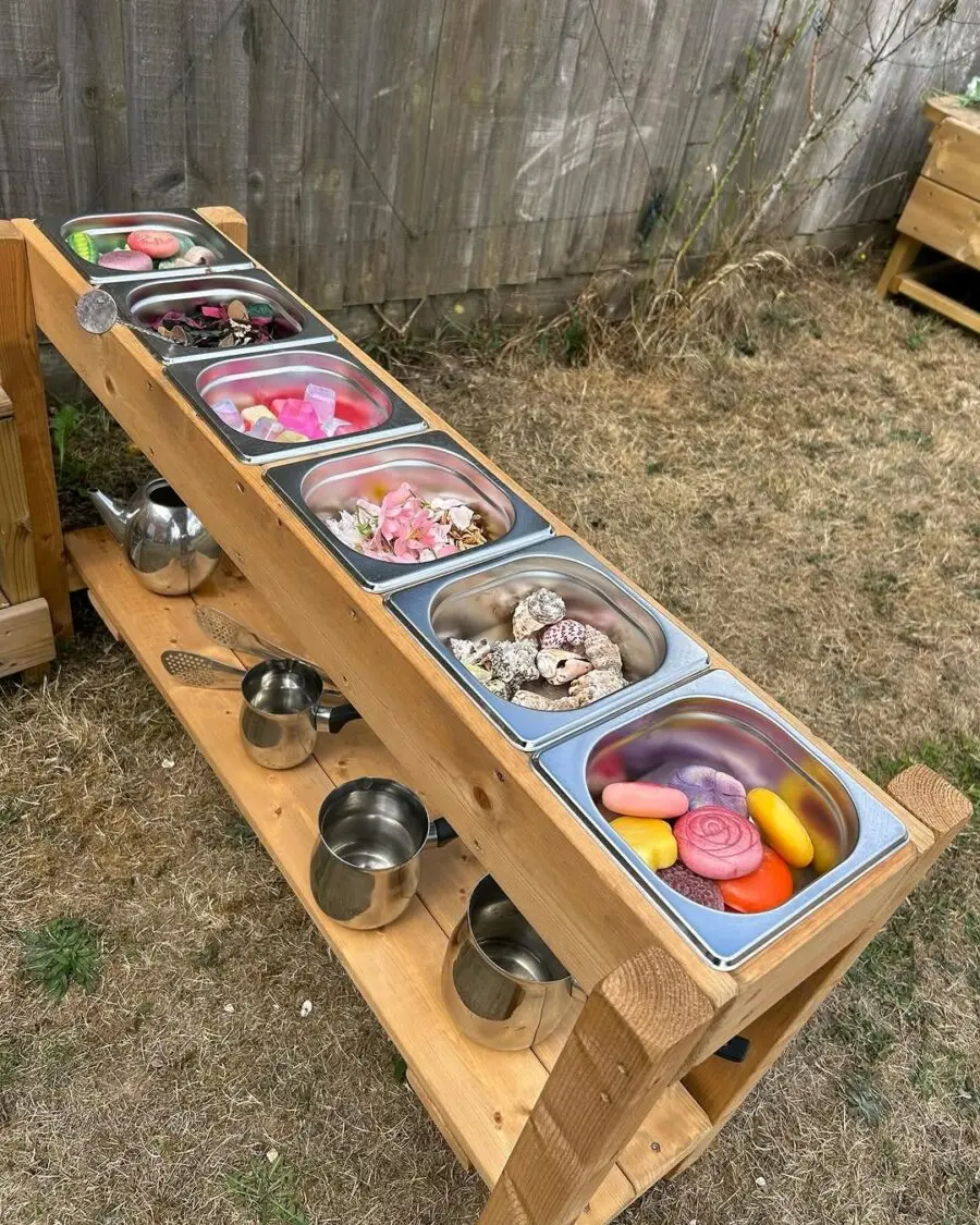 Creative outdoor playtable for kids' imaginative fun