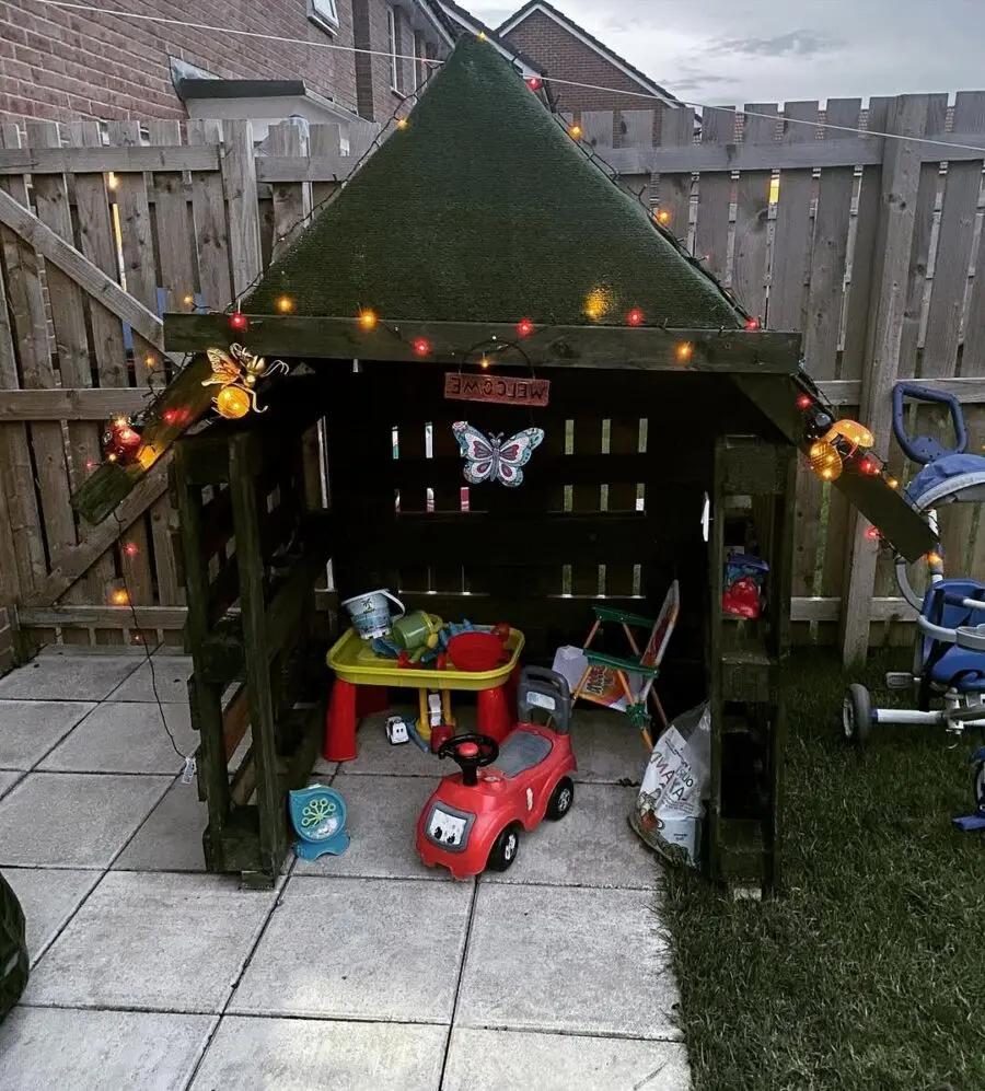 Charming wooden playhouse for outdoor fun