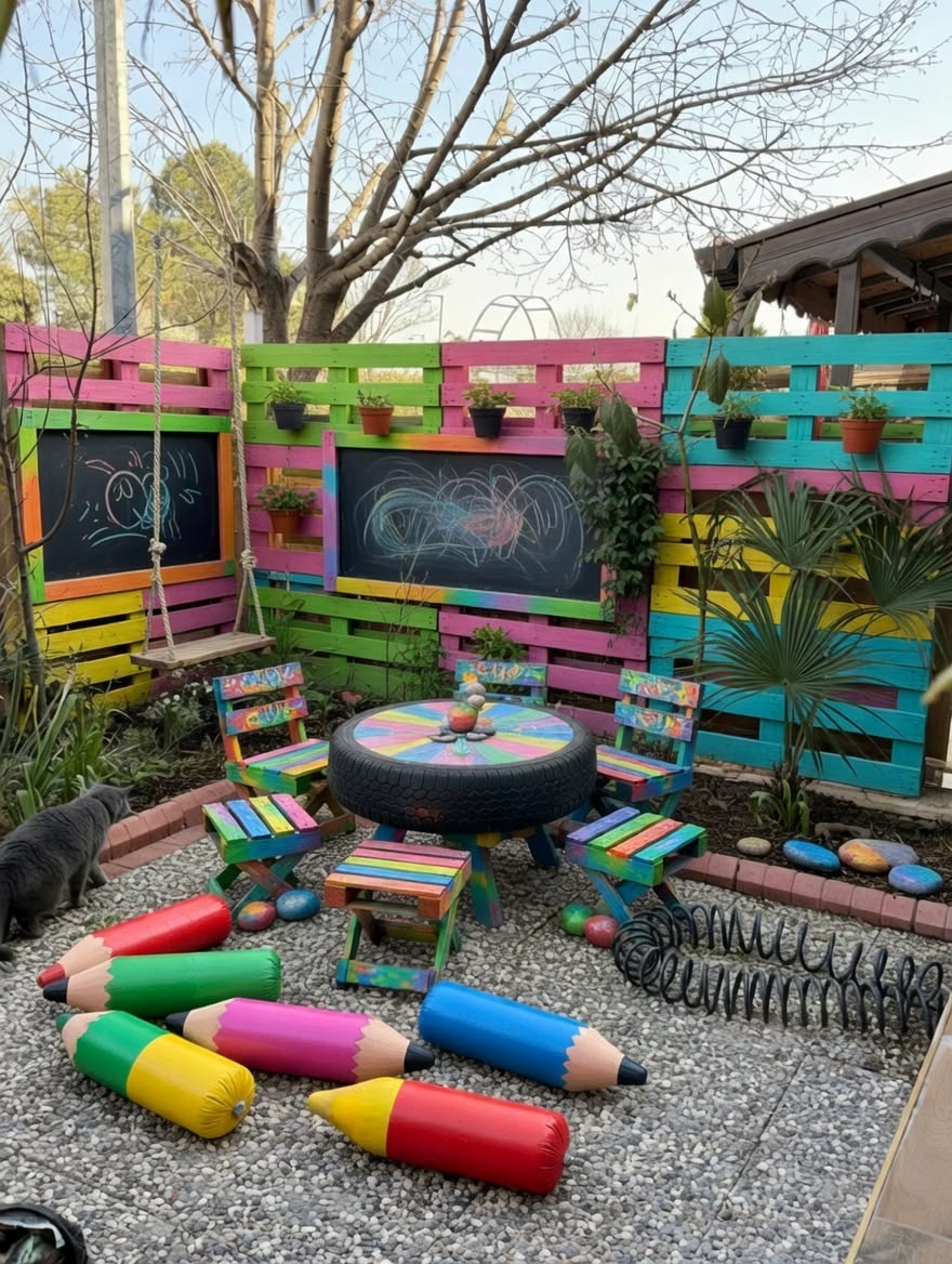 Vibrant outdoor play area for creativity