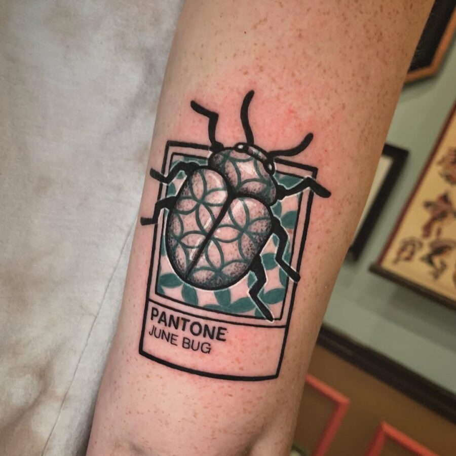 Stunning June Bug Pantone Tattoo Art