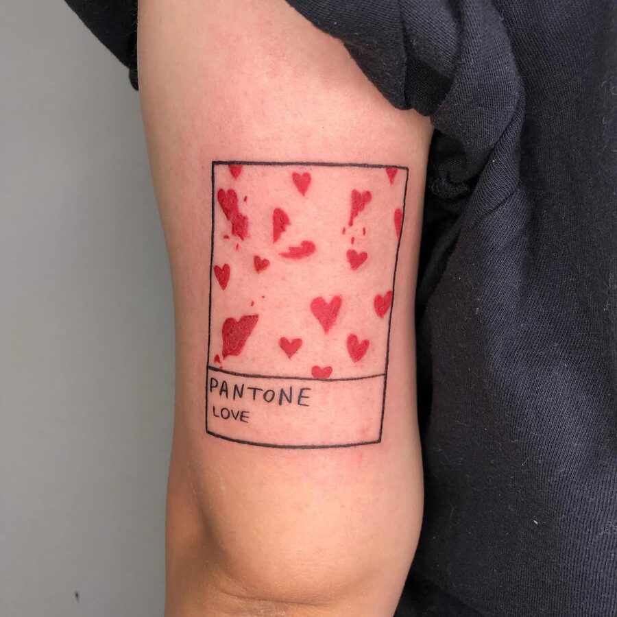Colorful Love: Creative Pantone Tattoo Design