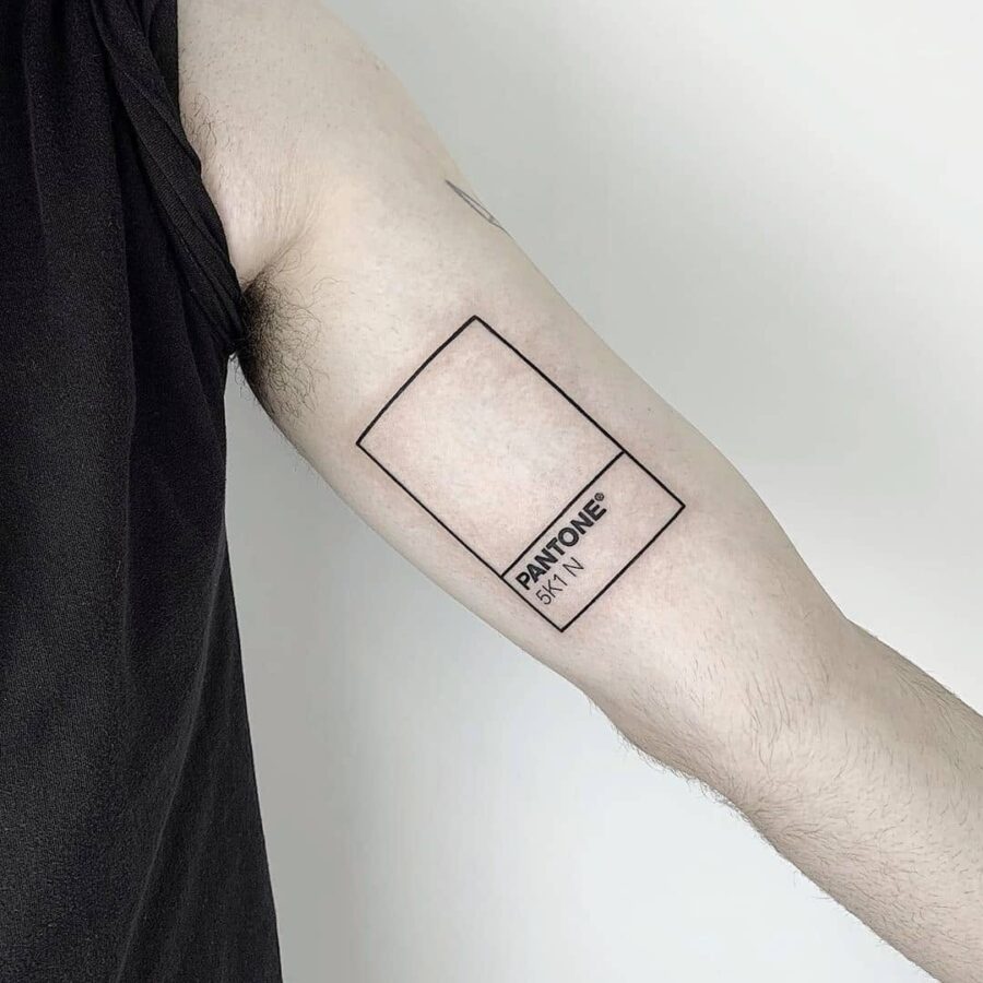 Minimalist Pantone tattoo in a unique design