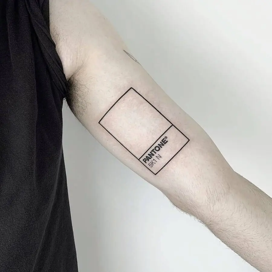 Minimalist Pantone tattoo in a unique design